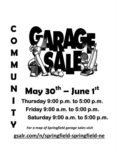 Springfield Garage Sale Flyer 2019