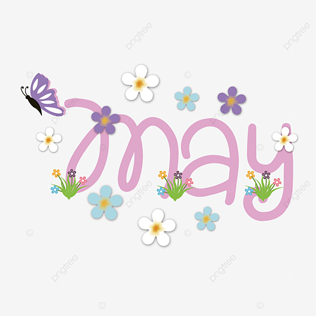 pngtree cute pink handwritten art word may clipart svg png image 2845317