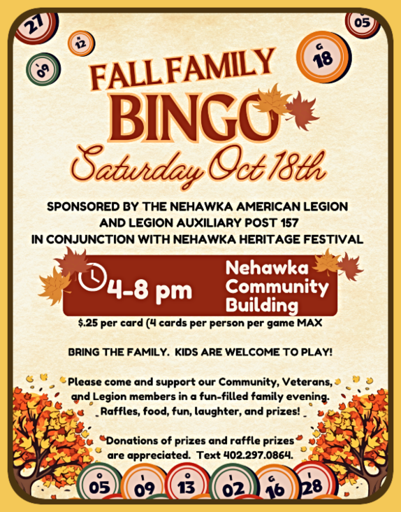 thumbnail 2025 09 17 NEH Fall Bingo Night Flyer 1